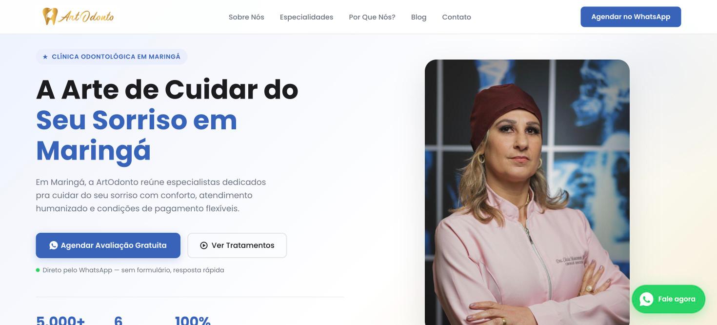 Site de ArtOdonto, Clínica odontológica