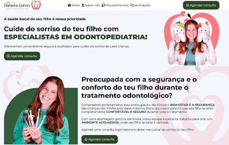 Site Odontopediatria Dra Daniela Ceron